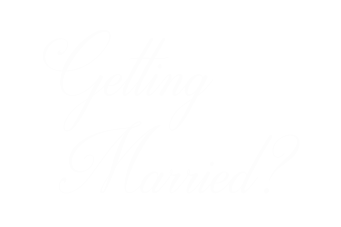 Gettied Married? script text in white